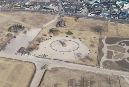 경주 동부사적지대 항공사진