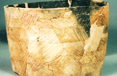 Comb-patterned earthenware excavated at the shell mound image