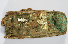 Gilt bronze shoes found in Stone Chamber No. 96, Tomb No. 3 in Bogam-ri, Naju image