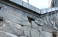 View of western city wall construction at Sungnyemun Gate, Seoul image