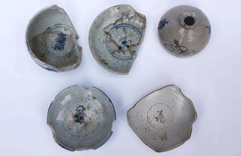 Blue and white porcelains excavaed from the site of Sungnyemun Gate, Seoul image