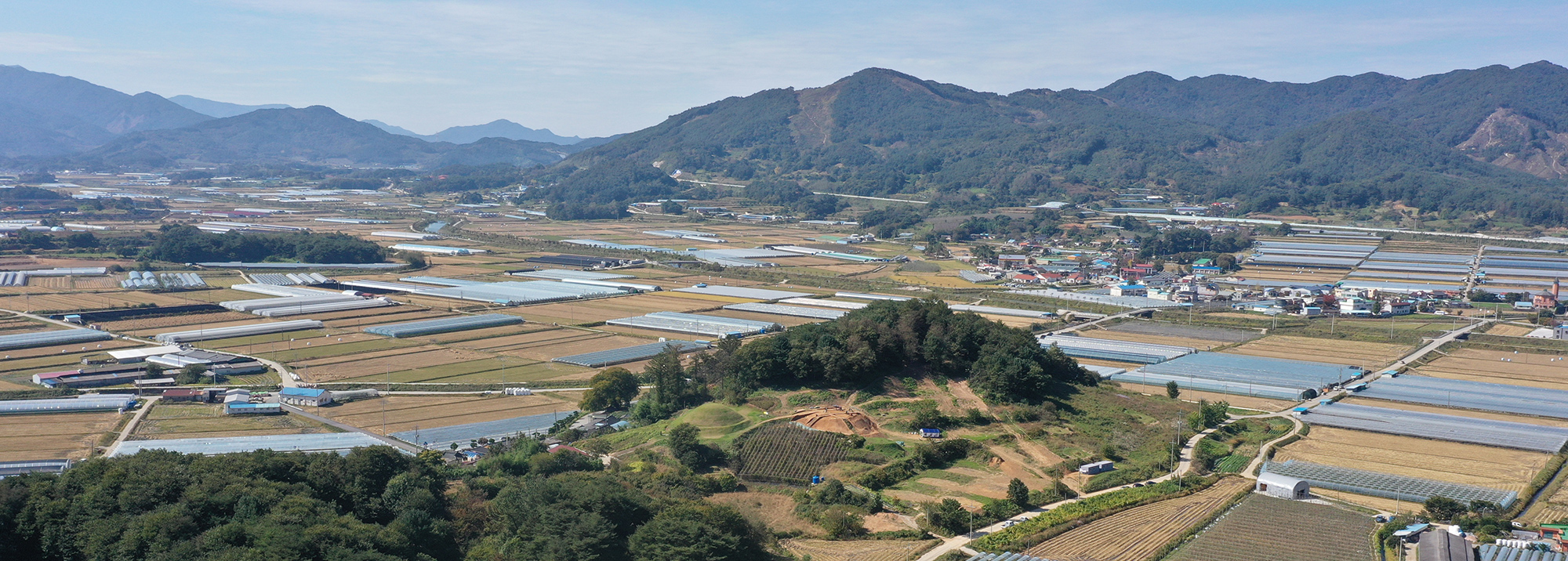 남원 유곡리와 두락리 고분군 원경