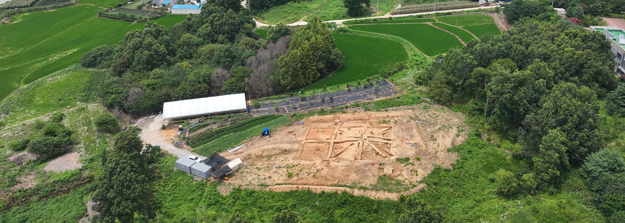 완주 상운리 원상운 고분군 전경