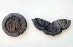 Sanskrit script, roof-end tiles batch image