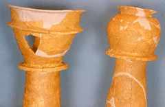 Cylindrical earthenware objects image