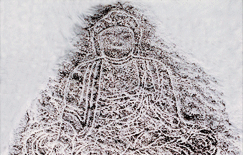 Rubbing of the Rock-carved Seated Buddha, Namsan Mountain, Gyeongju image