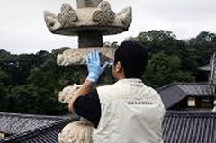 Conservation treatment administered to the finial of the three-story stone pagoda of Bulguksa Temple image